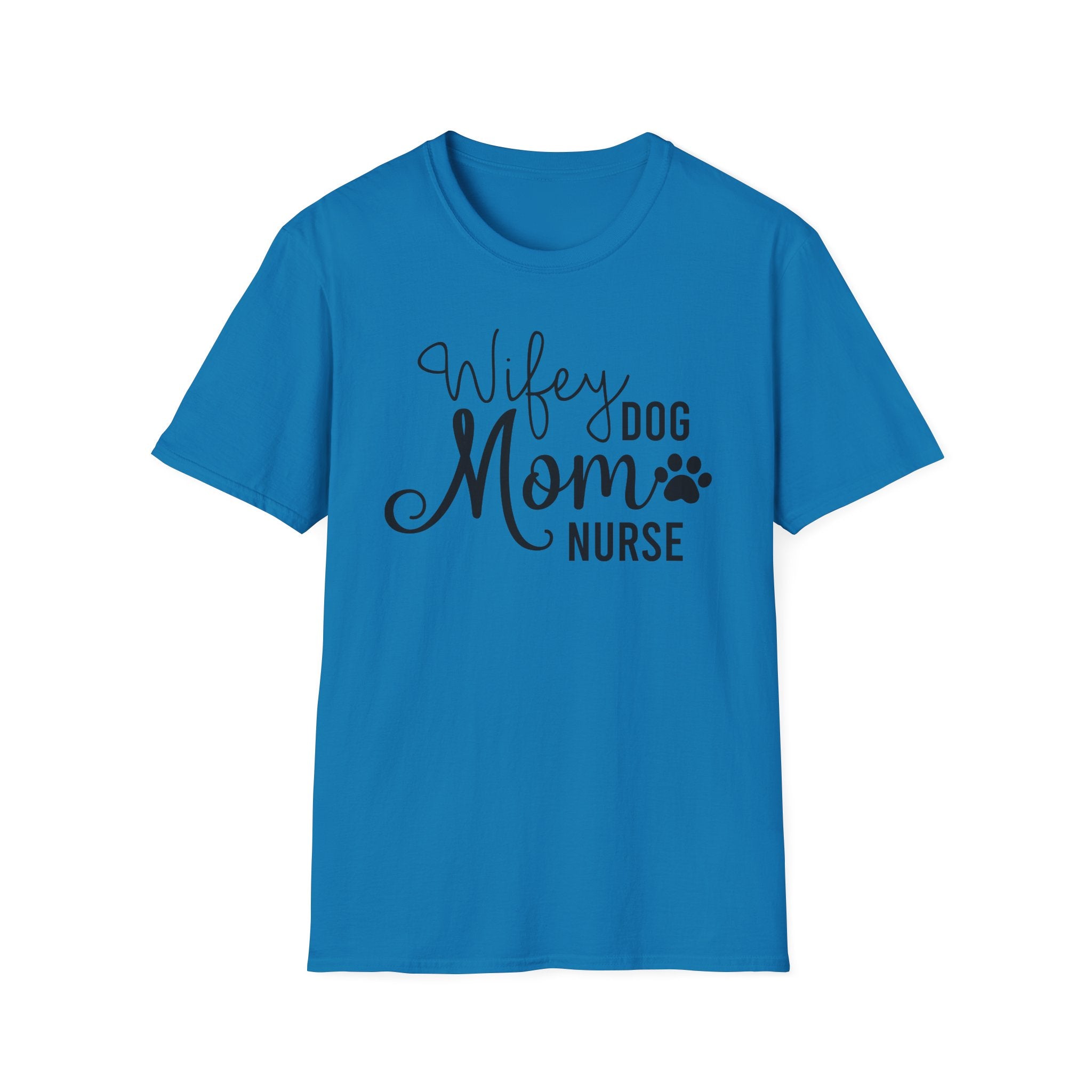 Wifey Dog Mom Nurse T-Shirt – Cute Paw Print Shirt for Nurses & Dog Lovers