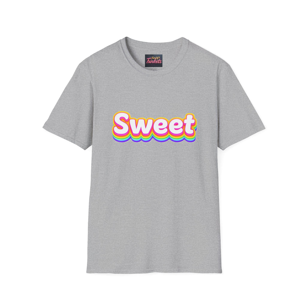 Sweet Rainbow T-Shirt — Retro Colorful Graphic Tee