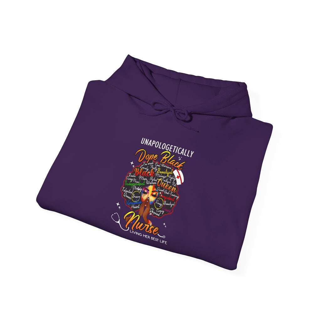"Unapologetically Dope Black Nurse" Inspirational Pullover — Nurse Hoodie