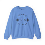 Fitness Crewneck Sweatshirt — "Van's Total Fitness" Barbell Logo