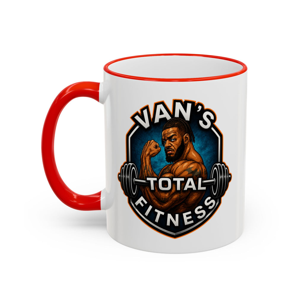 Van's Total Fitness Logo Mug - Accent Rim & Handle 11oz/15oz