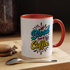 Coffee Mug — "My Blood Type Is Coffee" Accent Ceramic Mug (11/15oz)
