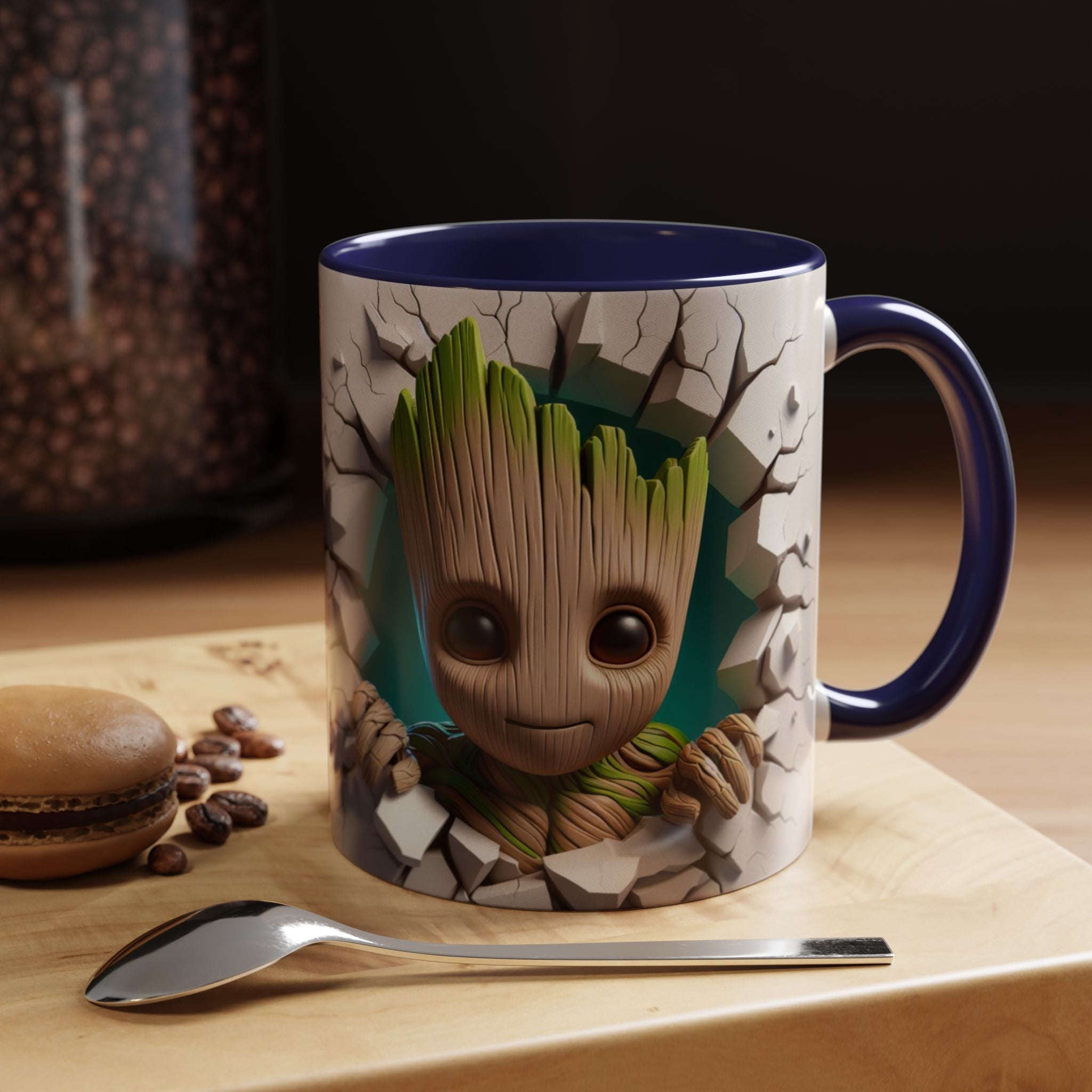 Baby Groot "Break Through" Accent Coffee Mug — Cute Guardians of the Galaxy Pop Art Gift (11/15 oz)
