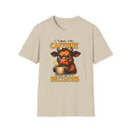 "I Run on Caffeine & Bad Decisions" Coffee Lover Tee — Caffeine Cow T-Shirt