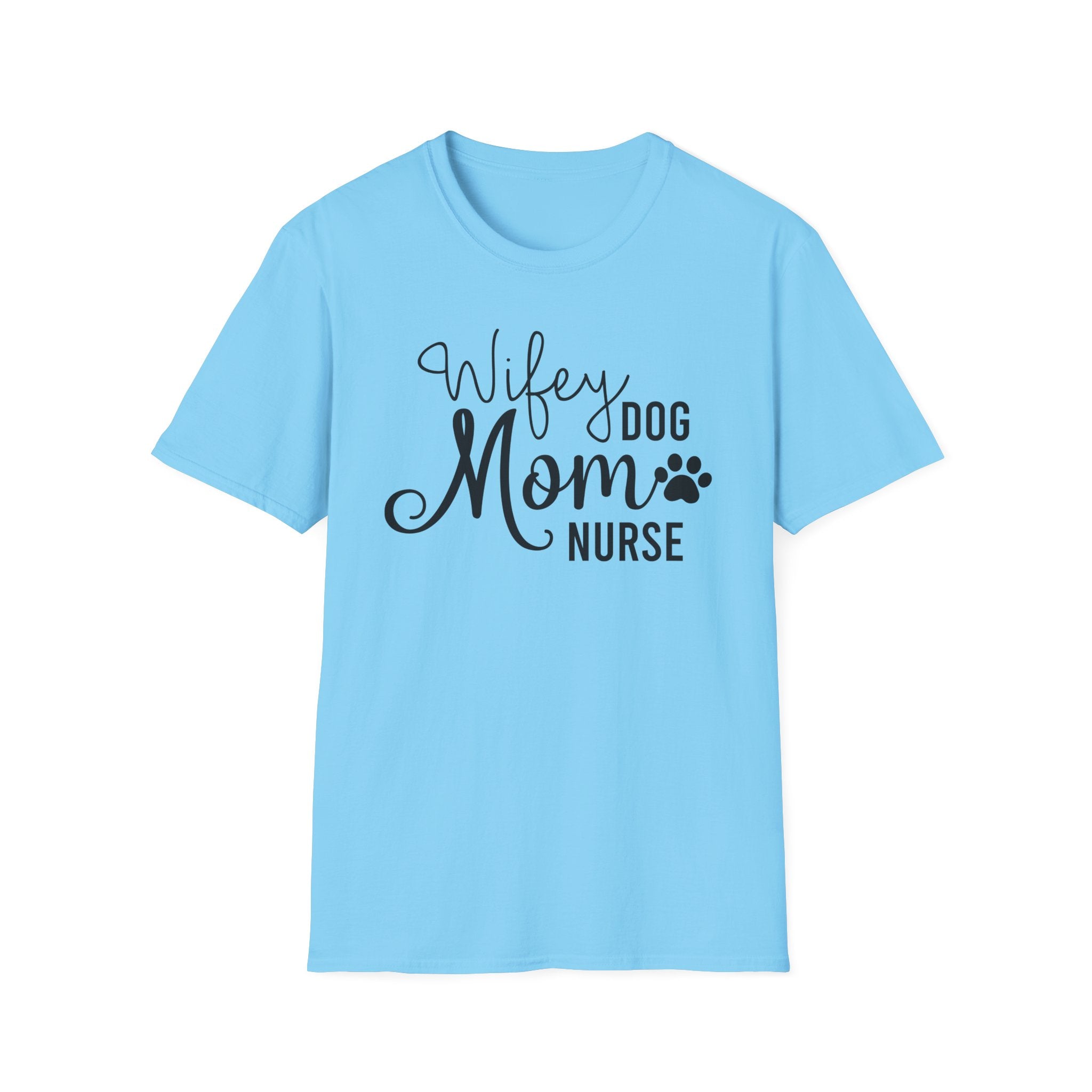 Wifey Dog Mom Nurse T-Shirt – Cute Paw Print Shirt for Nurses & Dog Lovers