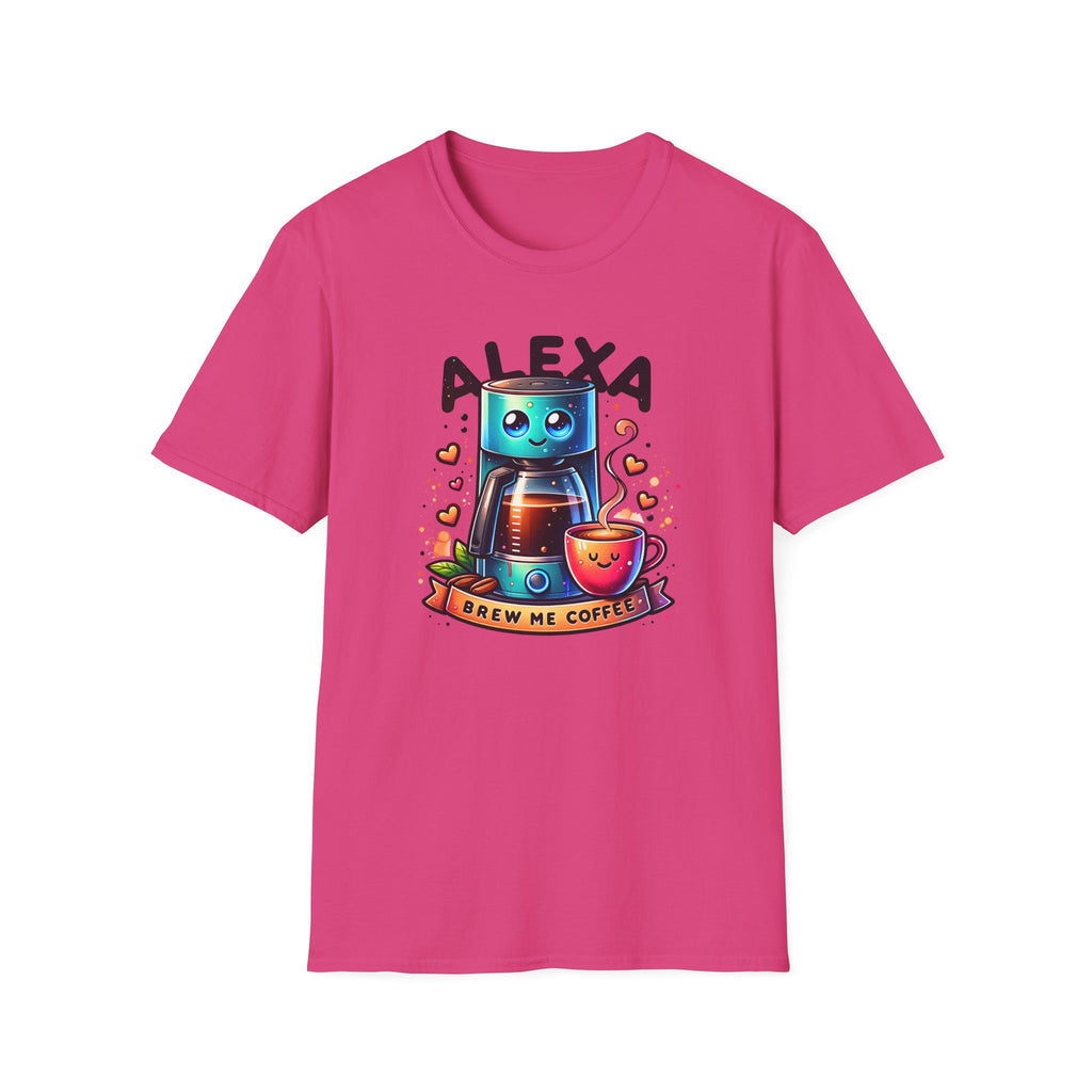 Alexa Coffee Robot T‑Shirt — Cute Brew Me Coffee Tee for Coffee Lovers