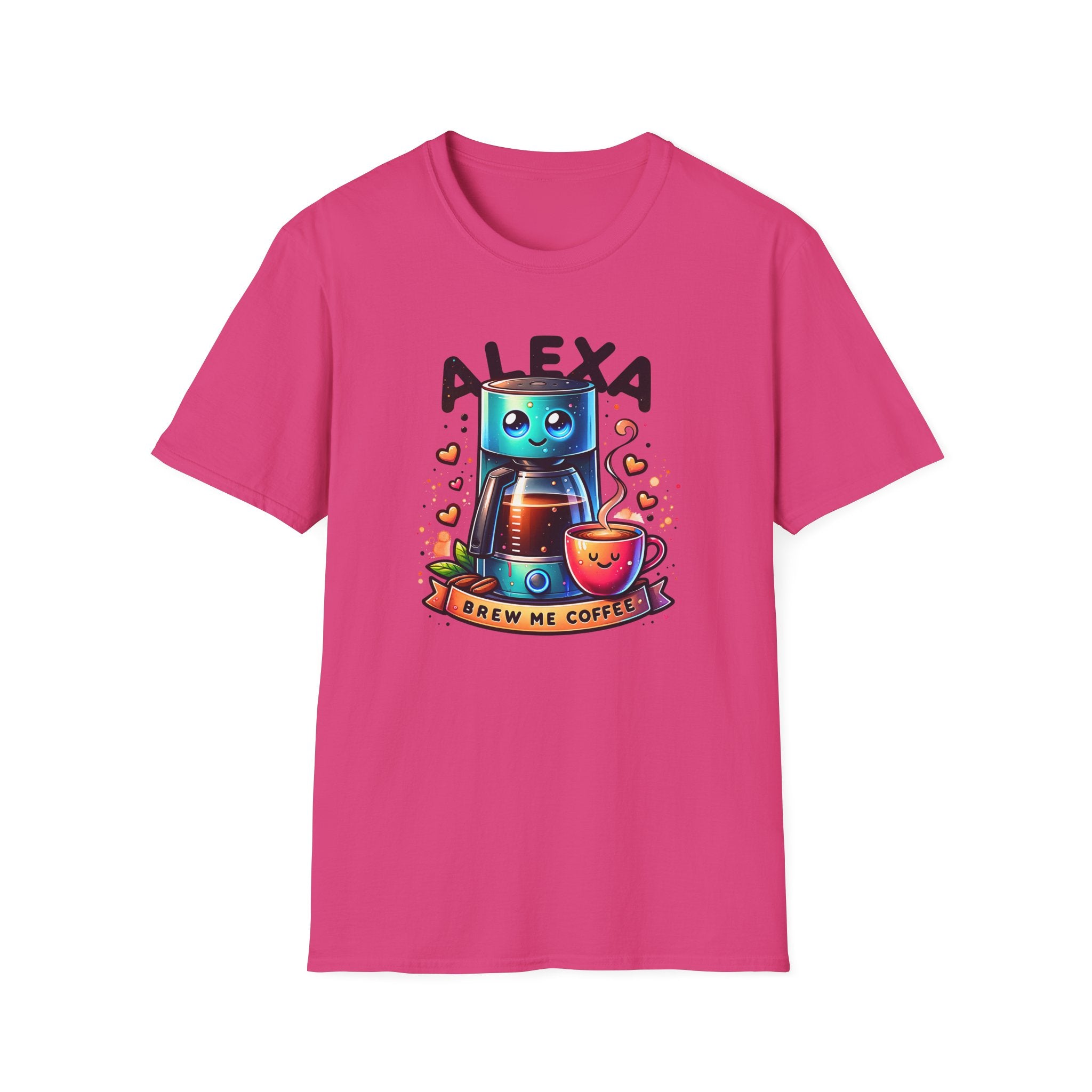 Alexa Coffee Robot T‑Shirt — Cute Brew Me Coffee Tee for Coffee Lovers