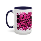 Cats Before People Coffee Mug — Pink Cat Lover Gift (11/15oz)