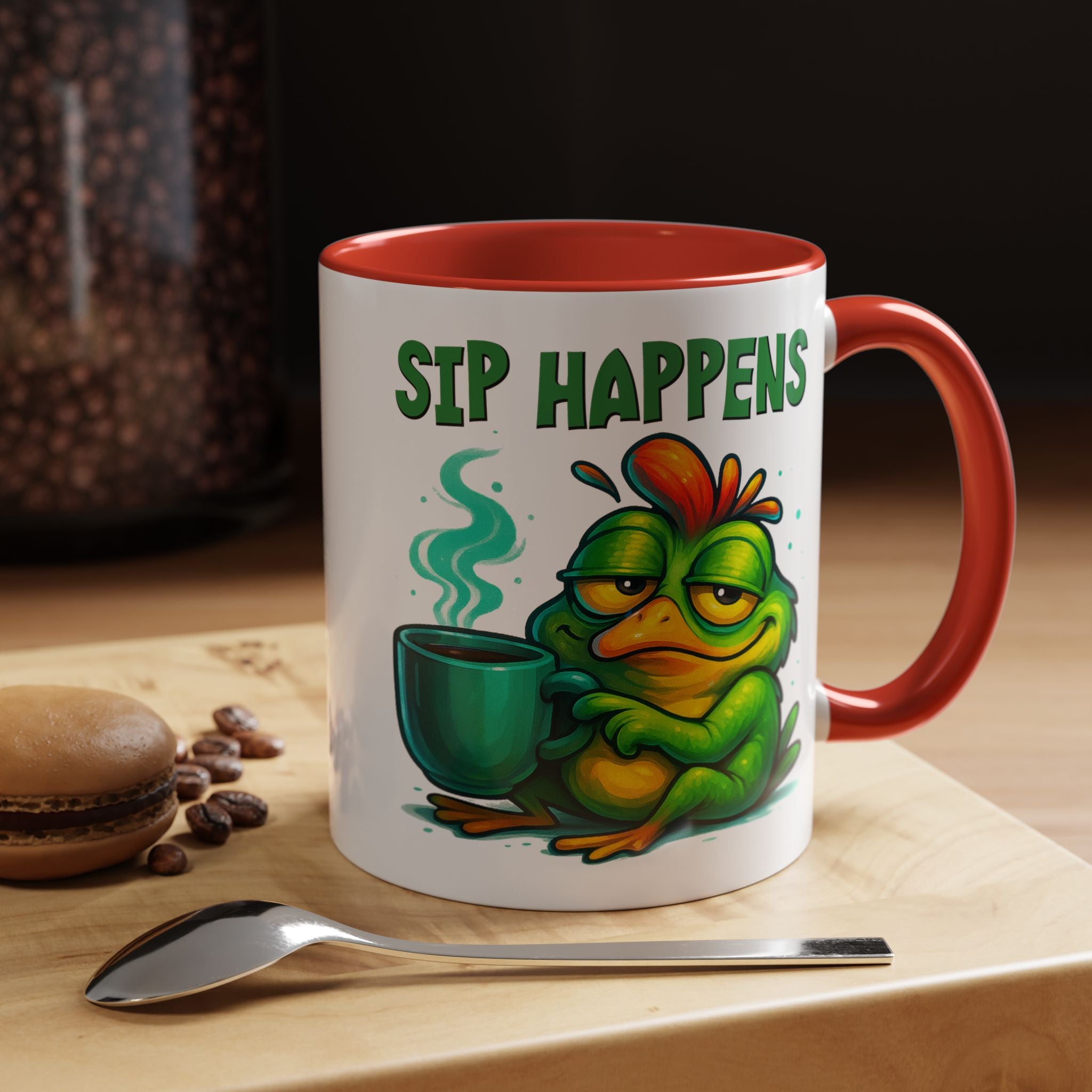 Sip Happens Coffee Mug — Funny Frog Coffee Cup (11/15oz)
