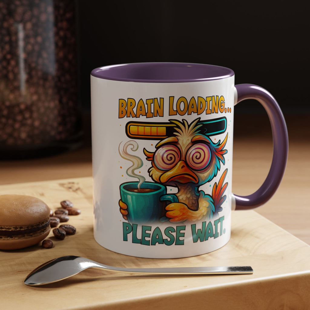 "Brain Loading... Please Wait" Funny Morning Mug for Coffee Lovers
