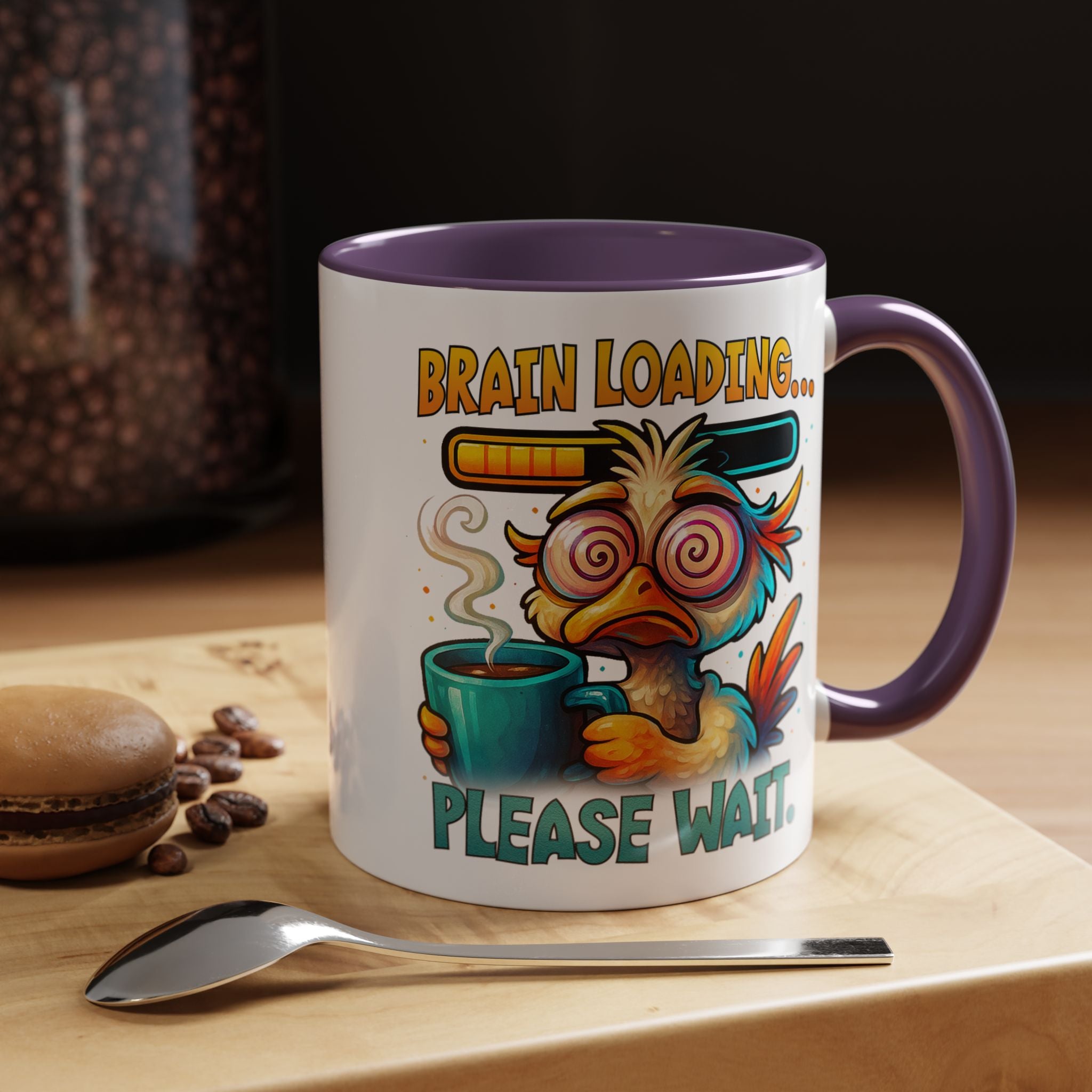 "Brain Loading... Please Wait" Funny Morning Mug for Coffee Lovers