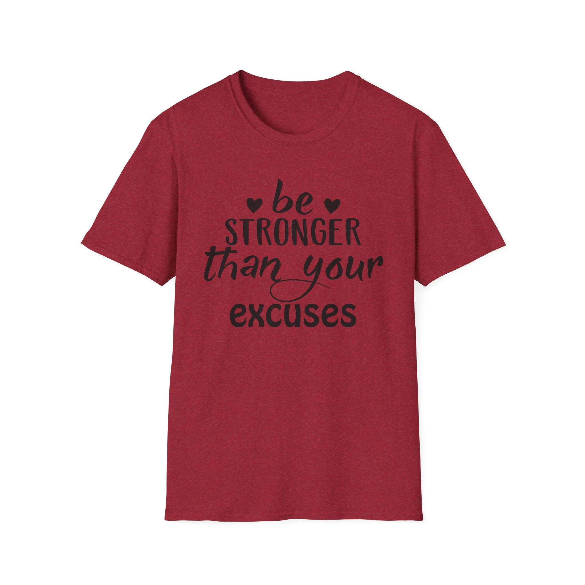 "Be Stronger Than Your Excuses" Inspirational Gym Tee - Motivational T-Shirt