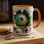 Monster's Inc Mike Peekaboo Coffee Mug – Cute One-Eyed Cartoon Accent Mug (11/15oz)