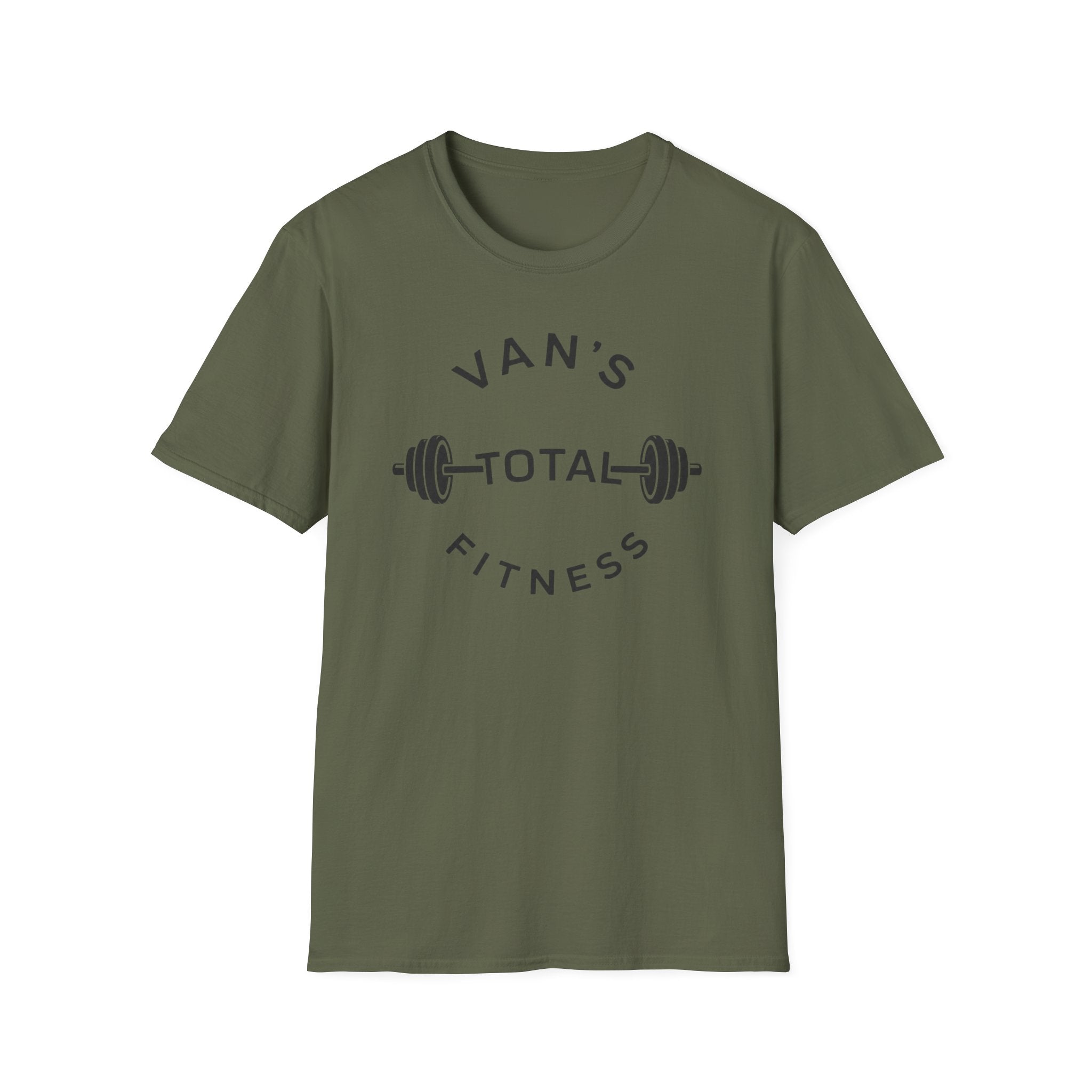 "Van's Total Fitness" Barbell Gym T-shirt