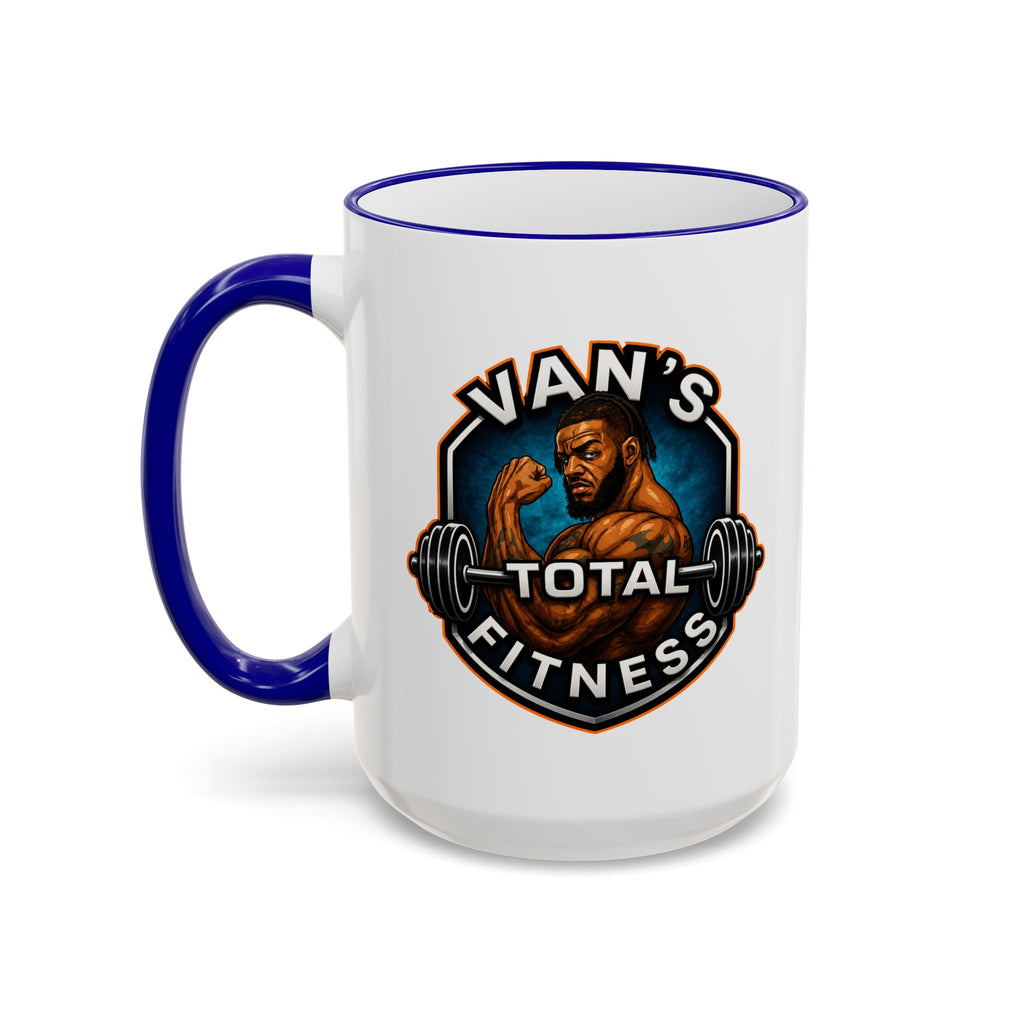 Van's Total Fitness Logo Mug - Accent Rim & Handle 11oz/15oz