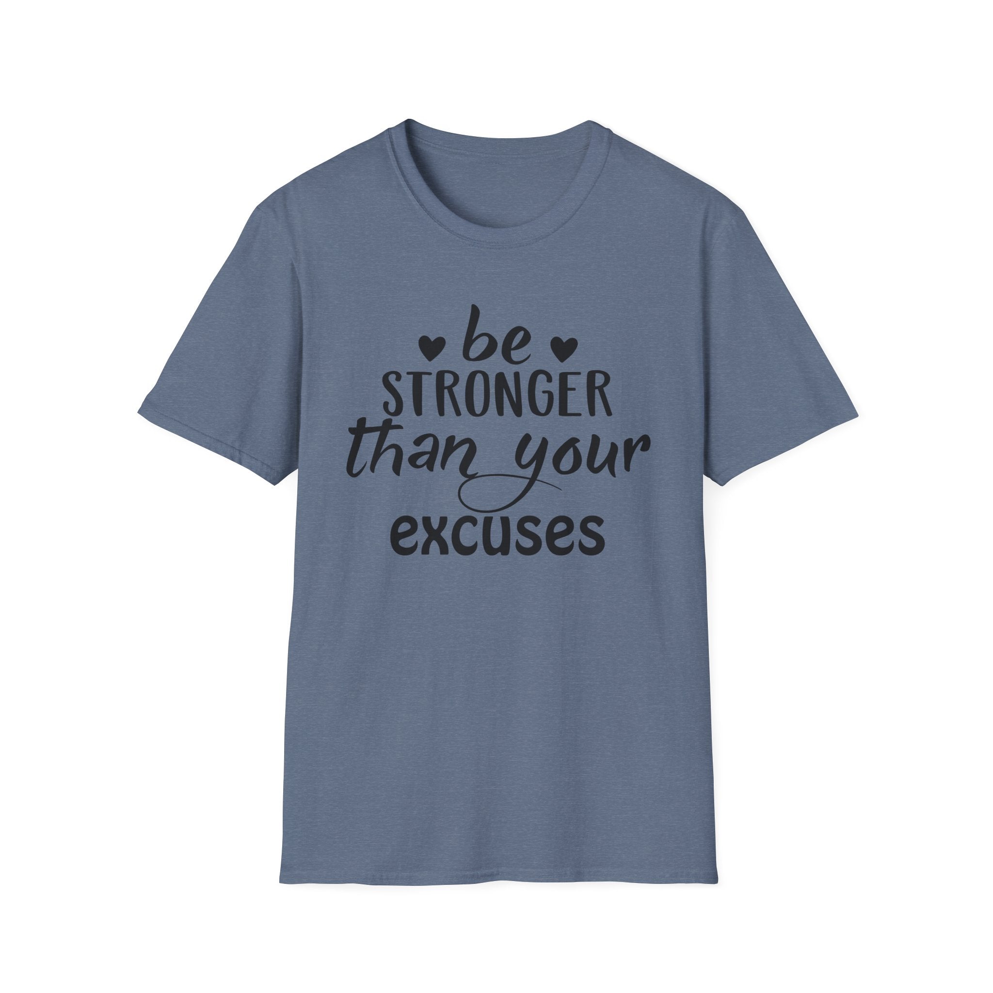 "Be Stronger Than Your Excuses" Inspirational Gym Tee - Motivational T-Shirt