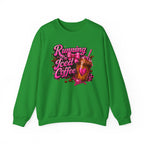 "Running On Iced Coffee" Graphic Cozy Coffee Lover — Pullover Crewneck Sweatshirt