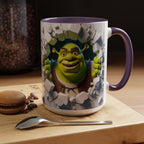 Shrek Peekaboo Accent Coffee Mug — Funny Green Ogre Ceramic 11/15oz