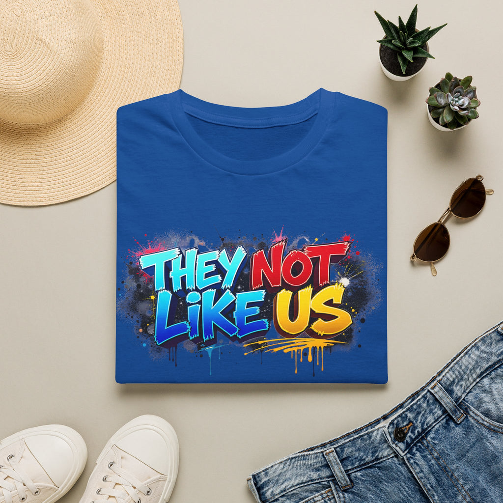 They Not Like Us T-Shirt — Bold Graffiti Statement Tee