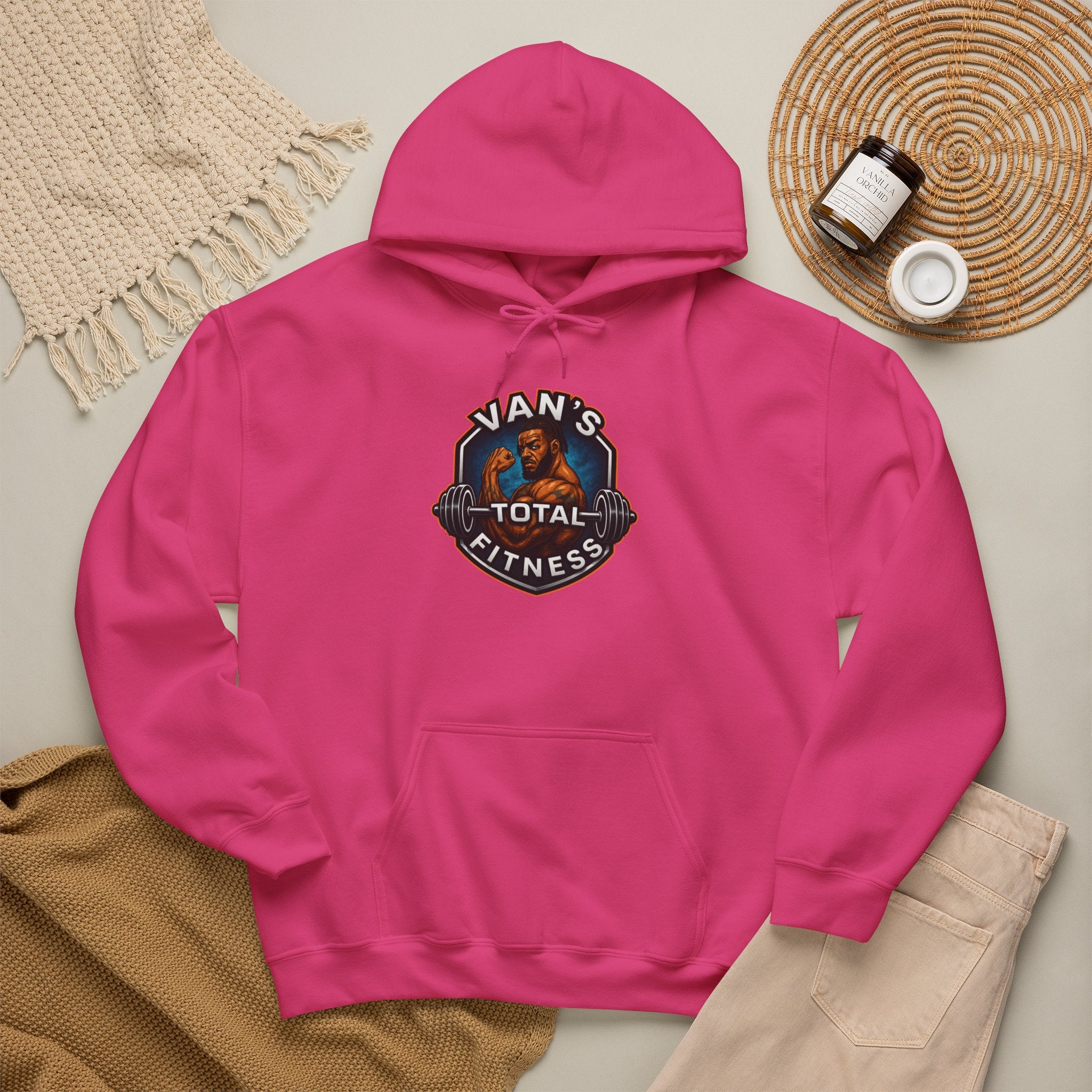 Van's Total Fitness Hoodie — Gym Logo Pullover for Trainers & Athletes