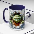 Yoda Break Through Accent Coffee Mug (11/15oz)