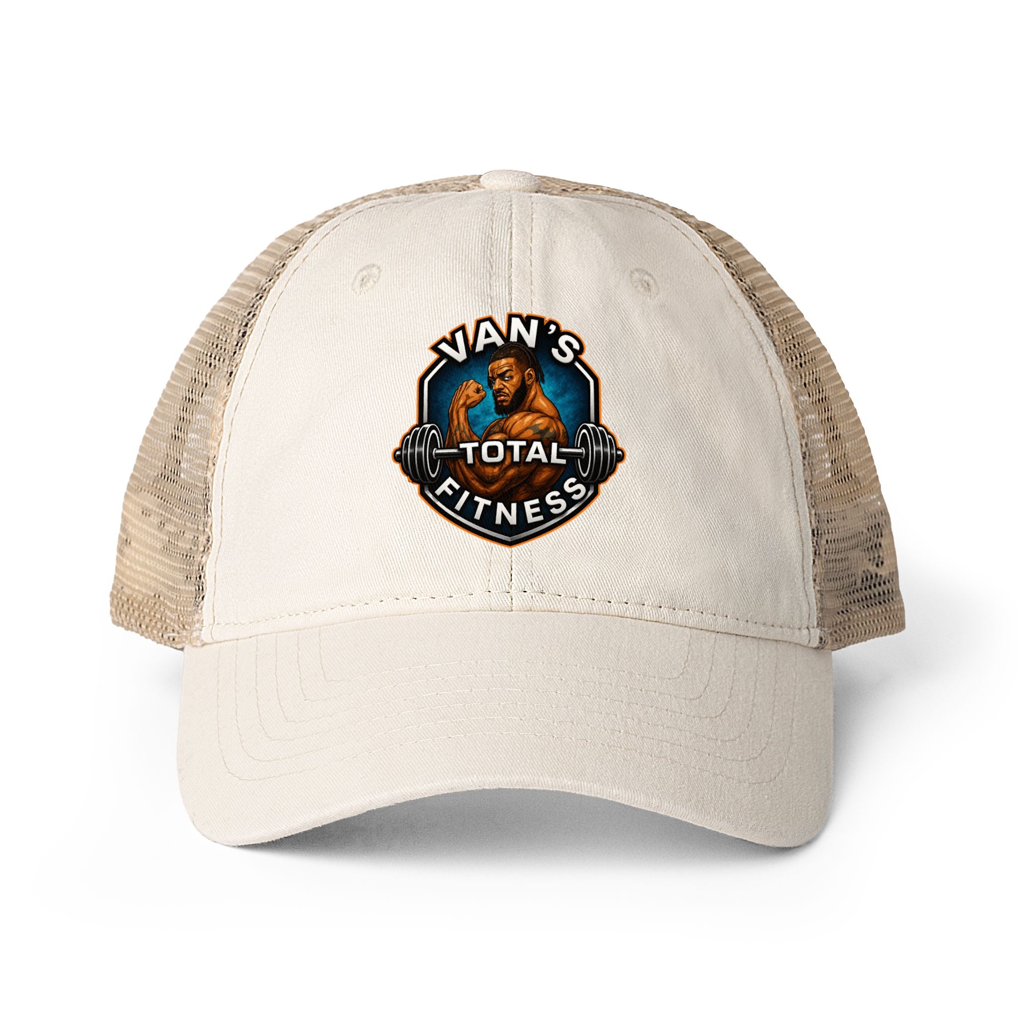 Van's Total Fitness Washed Mesh- Ponytail Back Cap