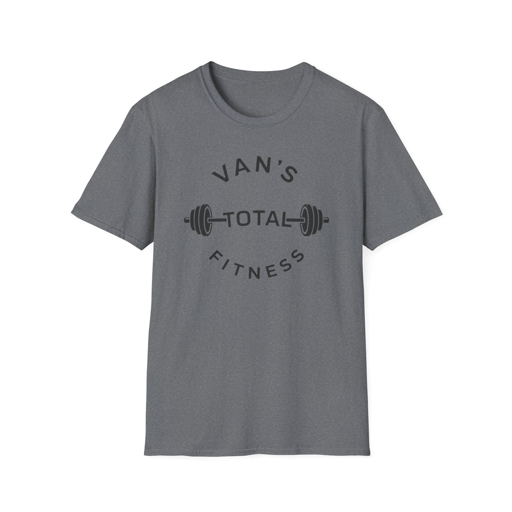 "Van's Total Fitness" Barbell Gym T-shirt