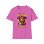 "I Run on Caffeine & Bad Decisions" Coffee Lover Tee — Caffeine Cow T-Shirt