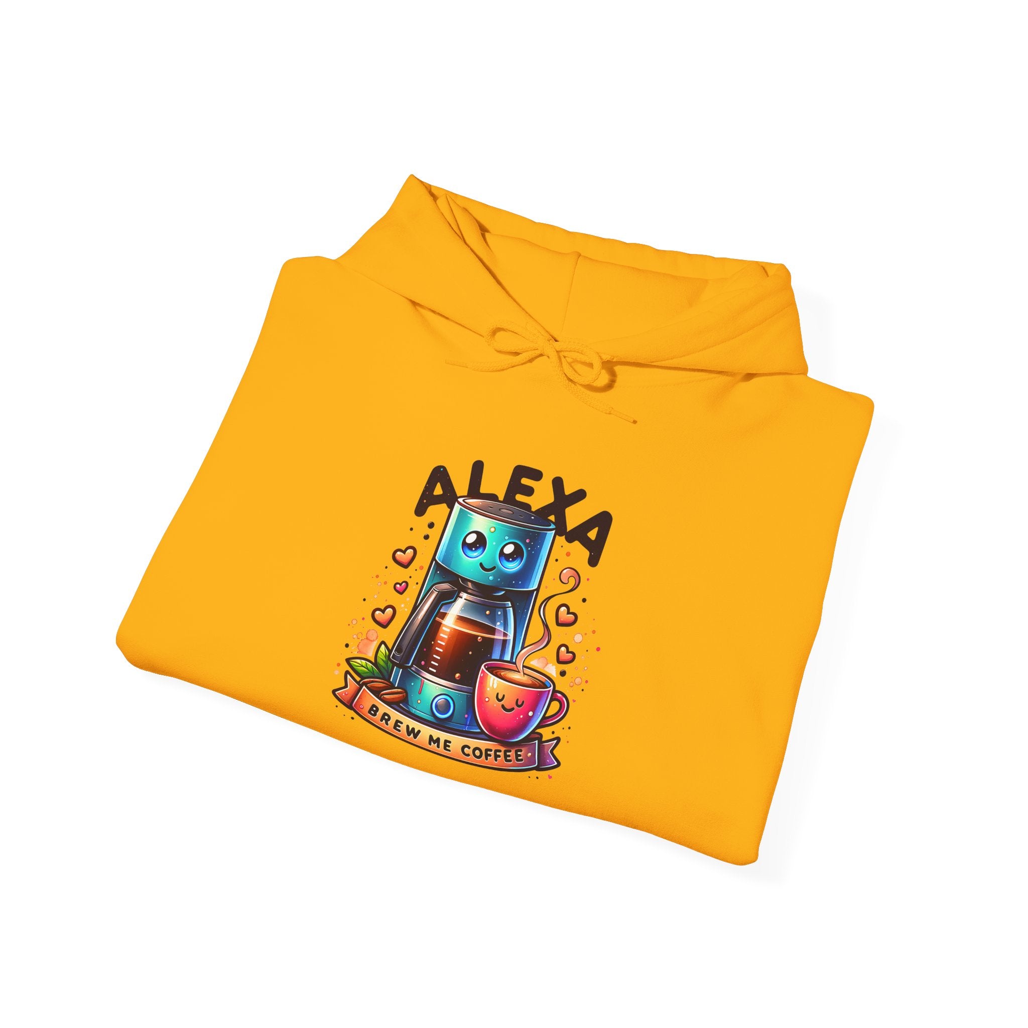 Alexa Coffee Maker Hoodie — Cute Coffee Maker with Coffee Illustration