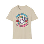 I Don’t Struggle I Shine Unicorn T-Shirt — Cute Rainbow Weightlifting Motivational Tee
