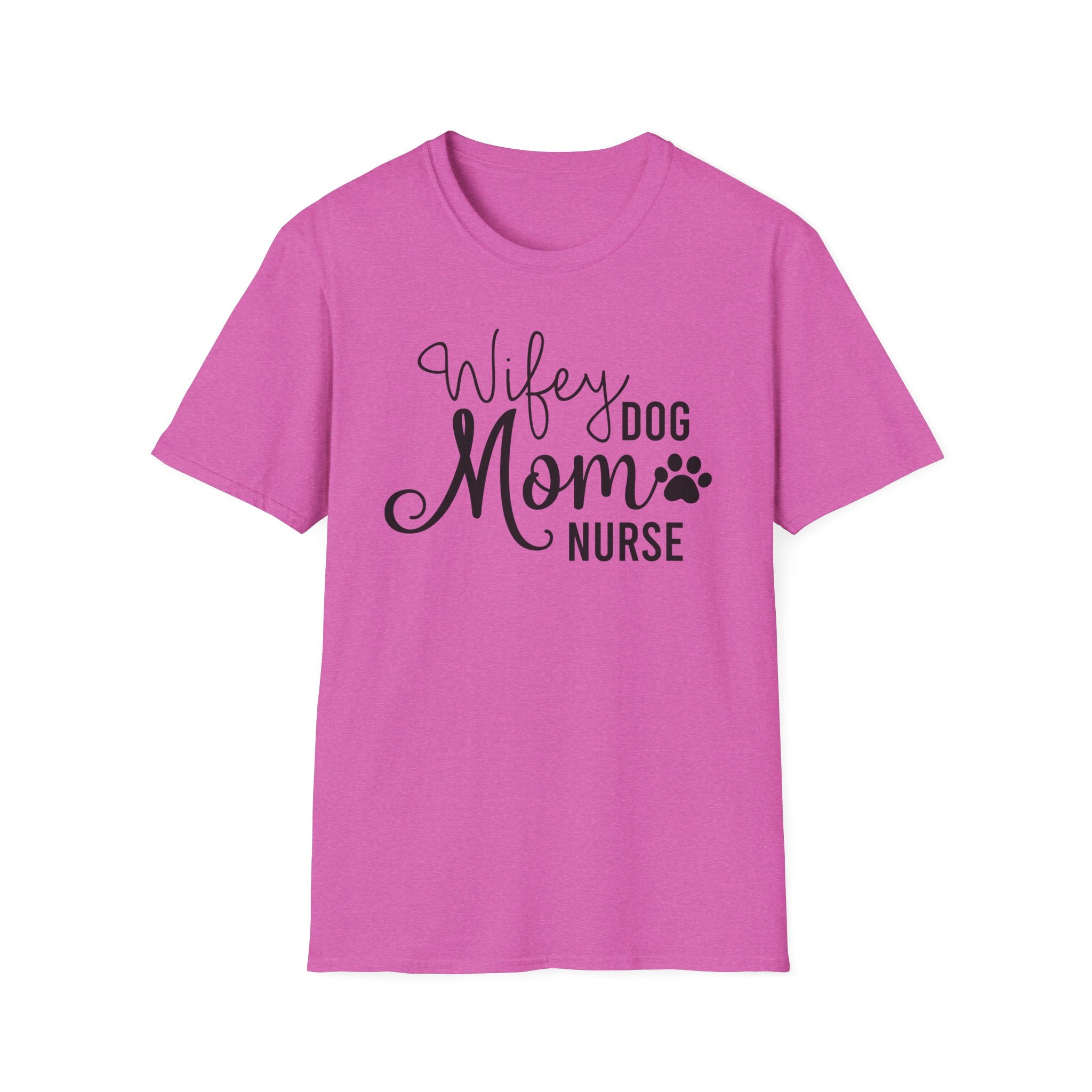 Wifey Dog Mom Nurse T-Shirt – Cute Paw Print Shirt for Nurses & Dog Lovers