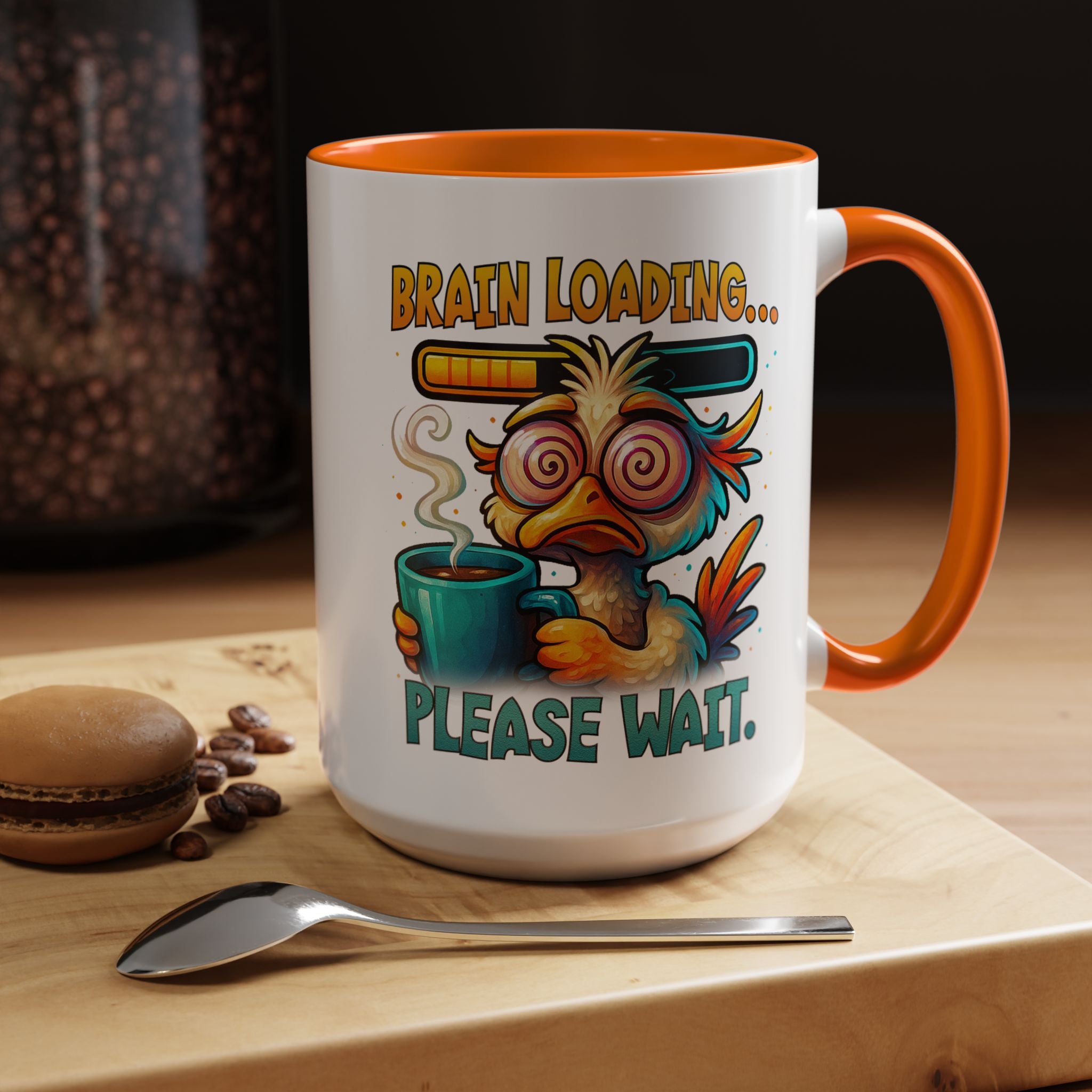 "Brain Loading... Please Wait" Funny Morning Mug for Coffee Lovers