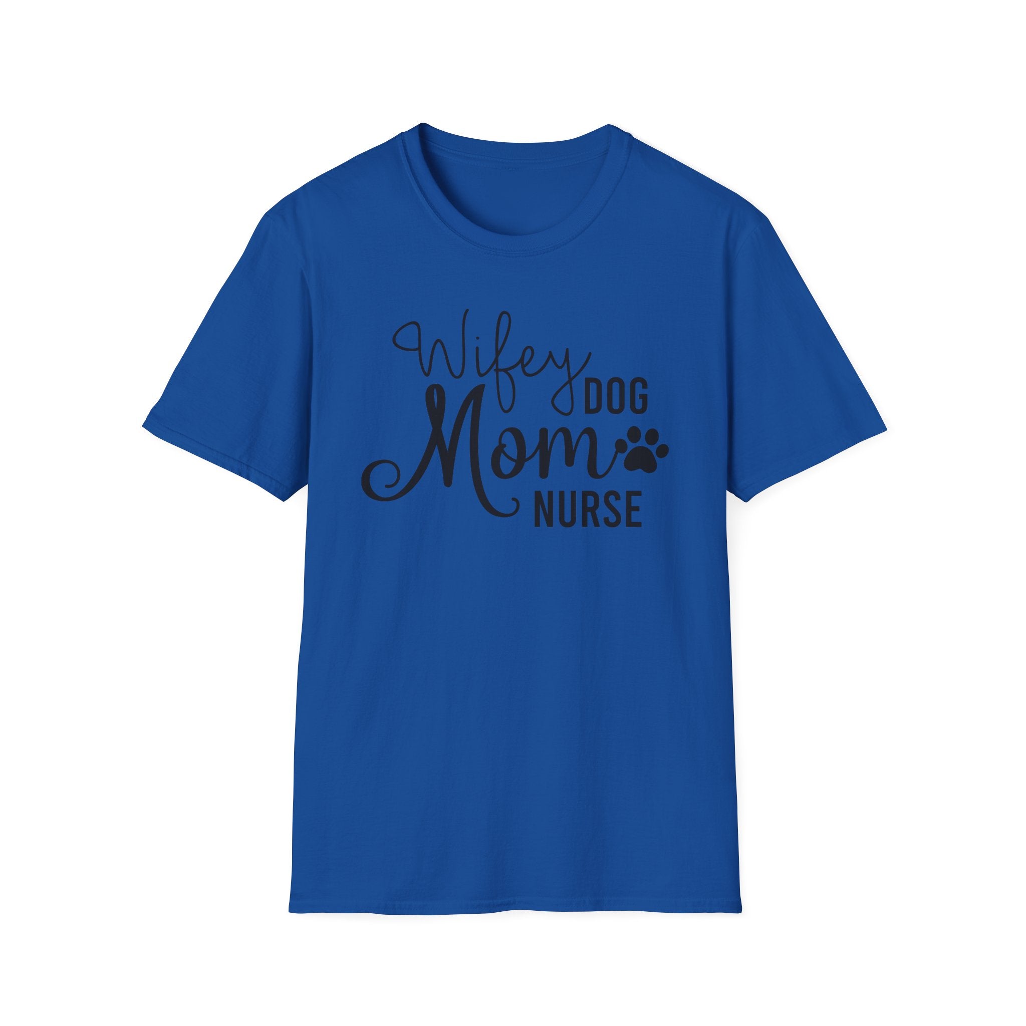 Wifey Dog Mom Nurse T-Shirt – Cute Paw Print Shirt for Nurses & Dog Lovers