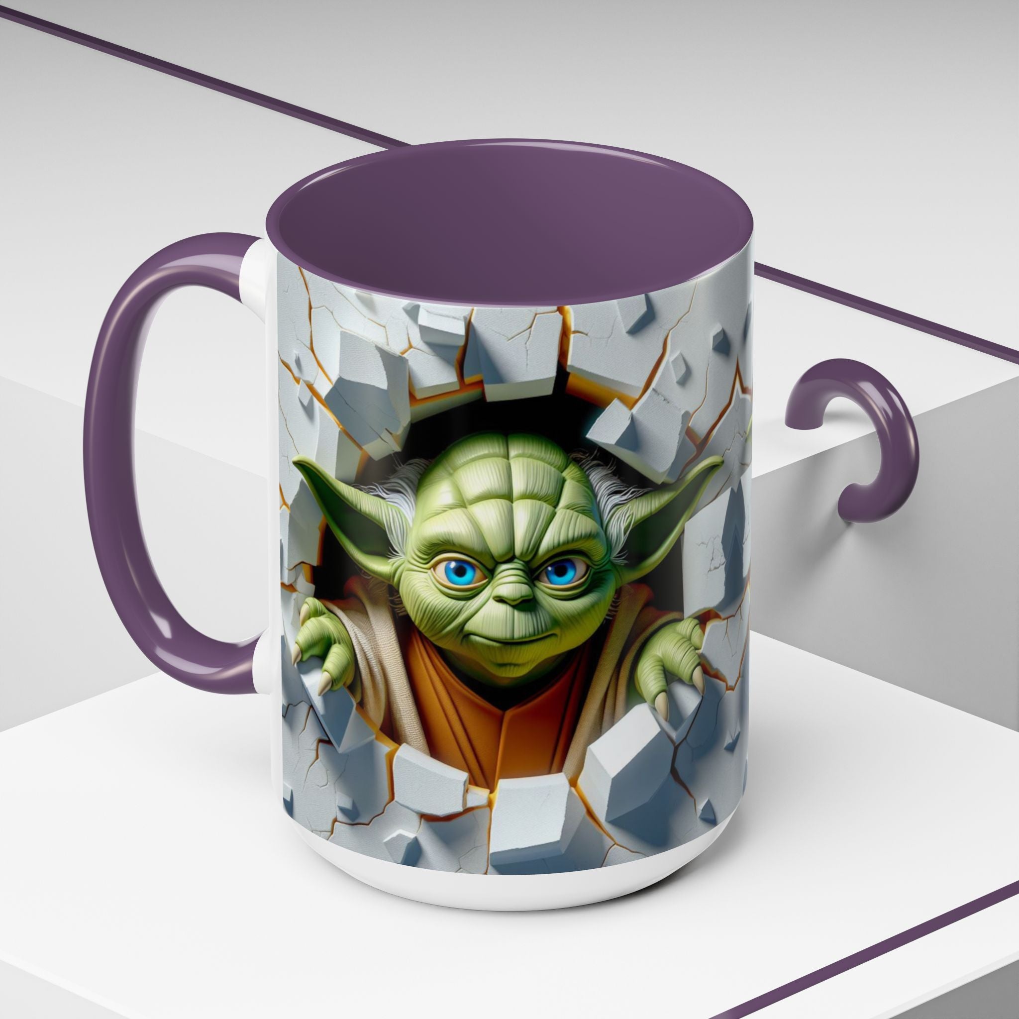 Yoda Break Through Accent Coffee Mug (11/15oz)