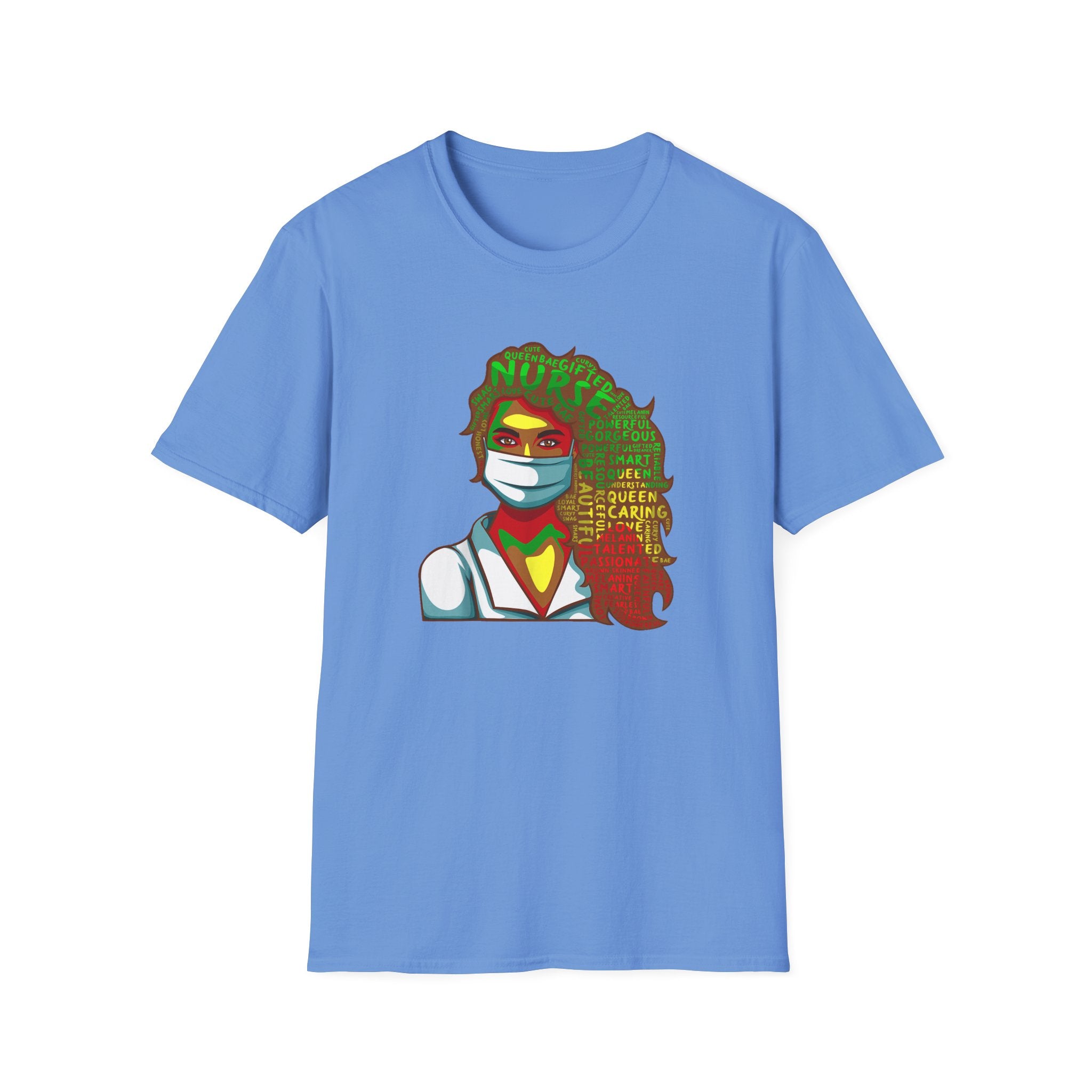 Nurse Queen Masked Portrait T-Shirt — Caring Hero Nurse Gift