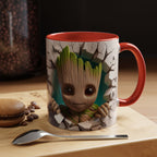 Baby Groot "Break Through" Accent Coffee Mug — Cute Guardians of the Galaxy Pop Art Gift (11/15 oz)