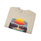 Yellowstone National Park Sweatshirt — Retro Sunset Geyser Crewneck