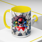 Power Rangers Coffee Mug — Retro Superhero Team Design (11/15 oz)