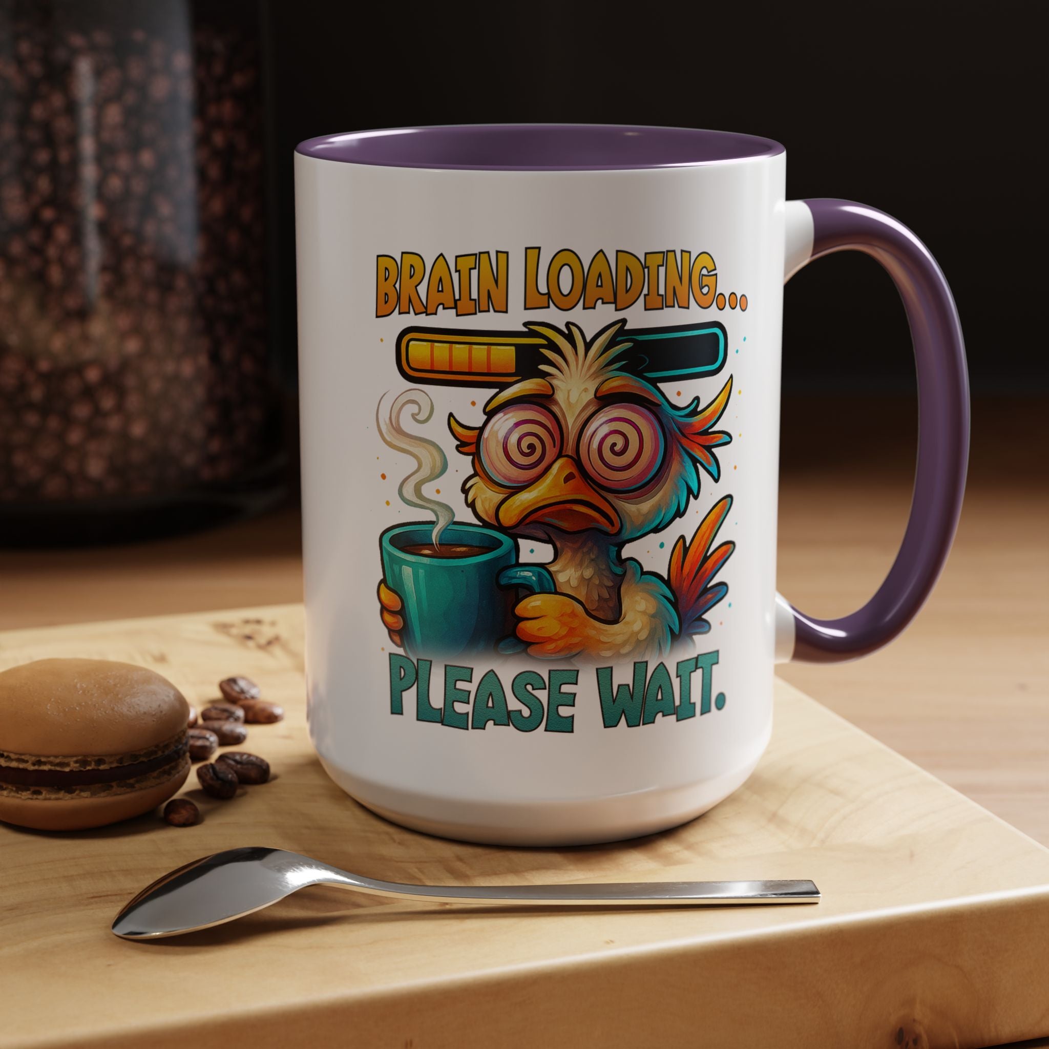 "Brain Loading... Please Wait" Funny Morning Mug for Coffee Lovers