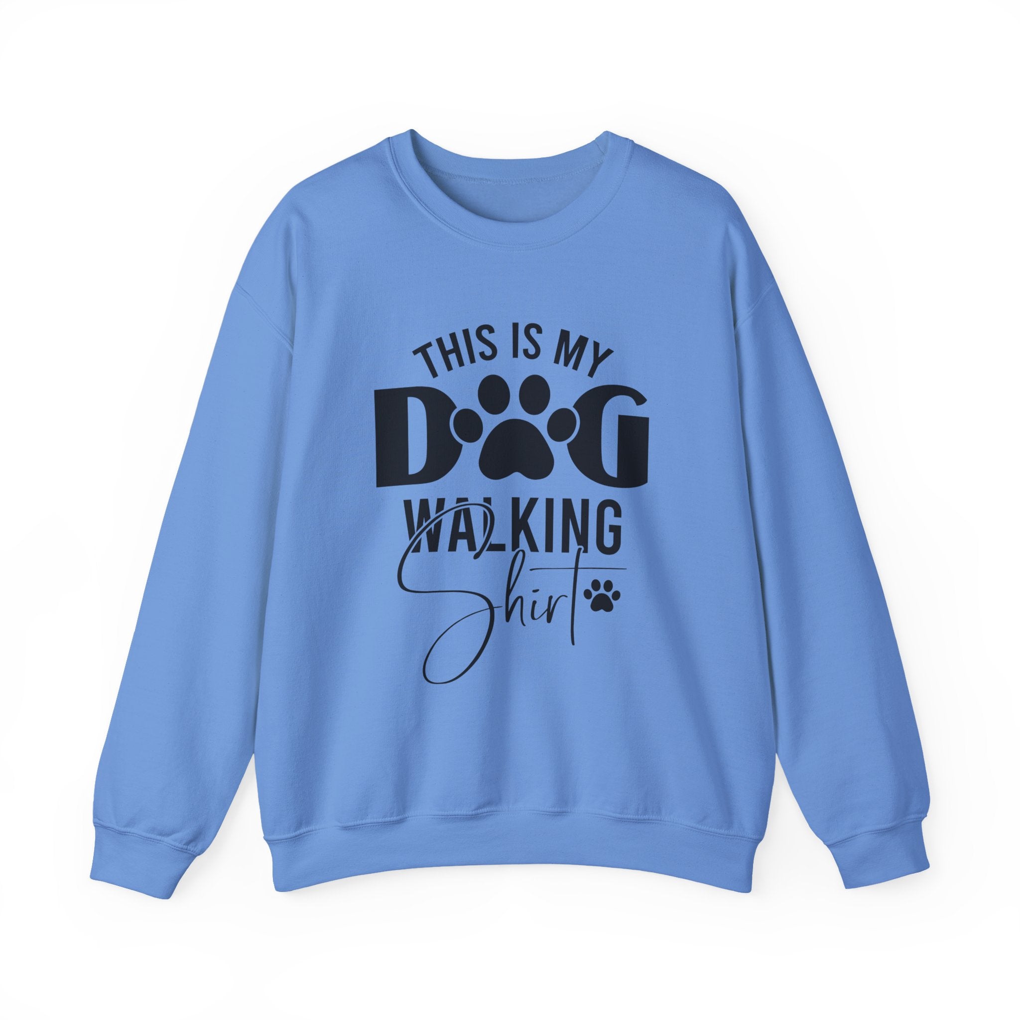 Dog Walking Sweatshirt — "This Is My Dog Walking Shirt" Cozy Crewneck for Pet Owners