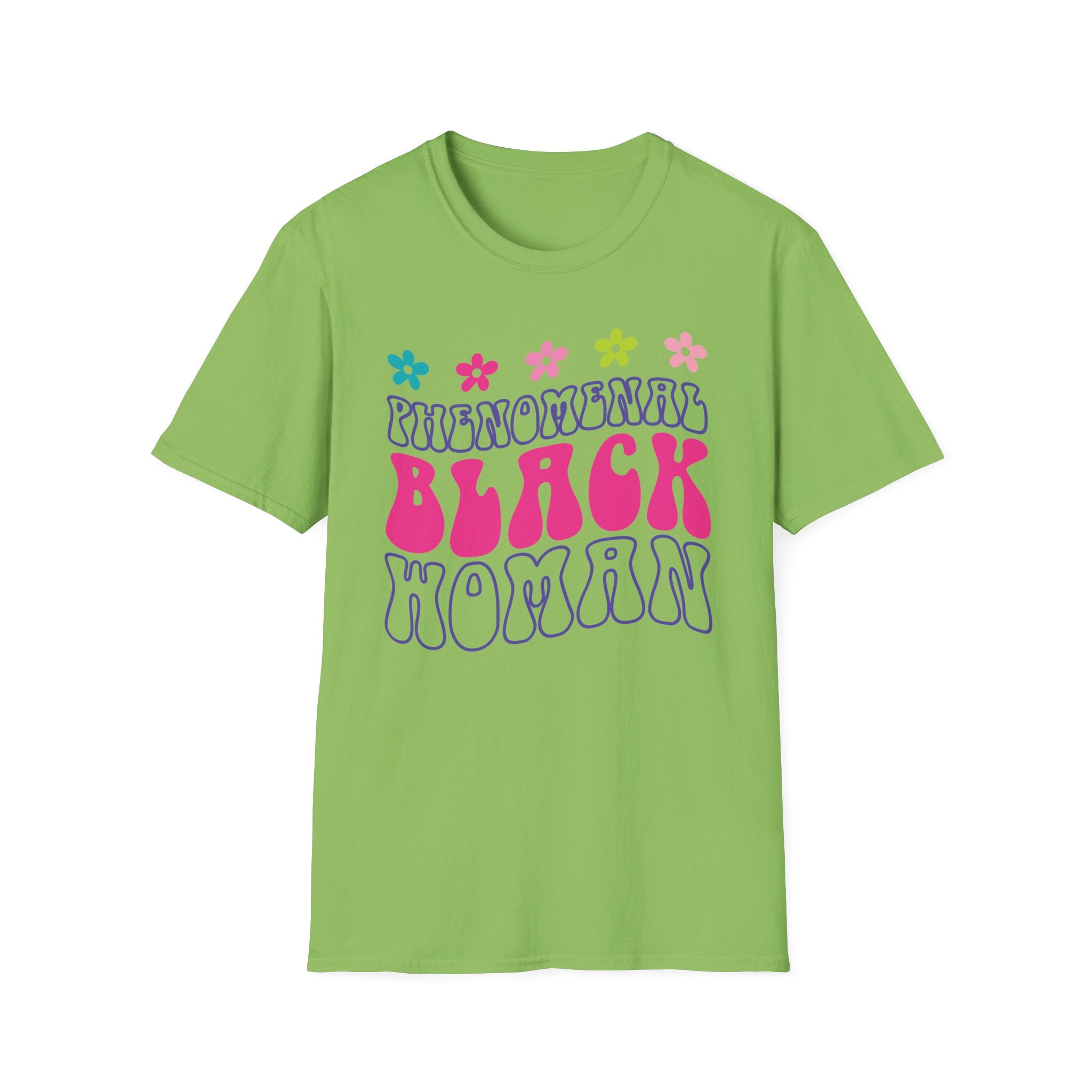 Retro 'Proud Black Woman' T-Shirt — Colorful Floral Graphic Tee