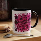 Cats Before People Coffee Mug — Pink Cat Lover Gift (11/15oz)