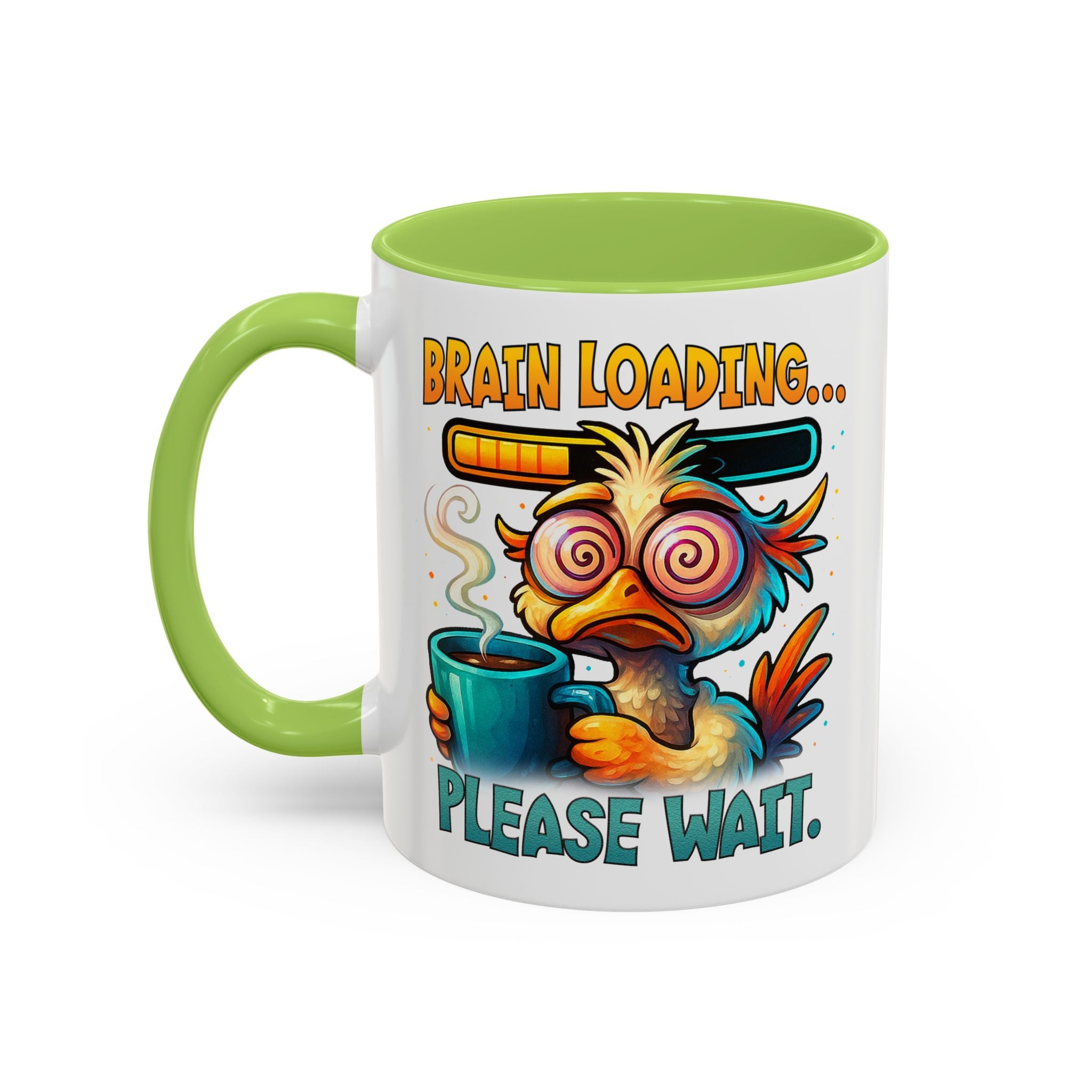 "Brain Loading... Please Wait" Funny Morning Mug for Coffee Lovers