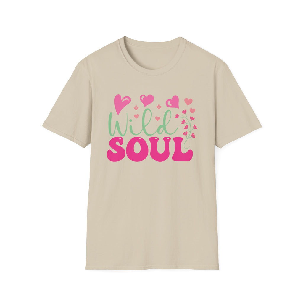 Wild Soul T-Shirt — Pink & Green Heart Graphic Tee
