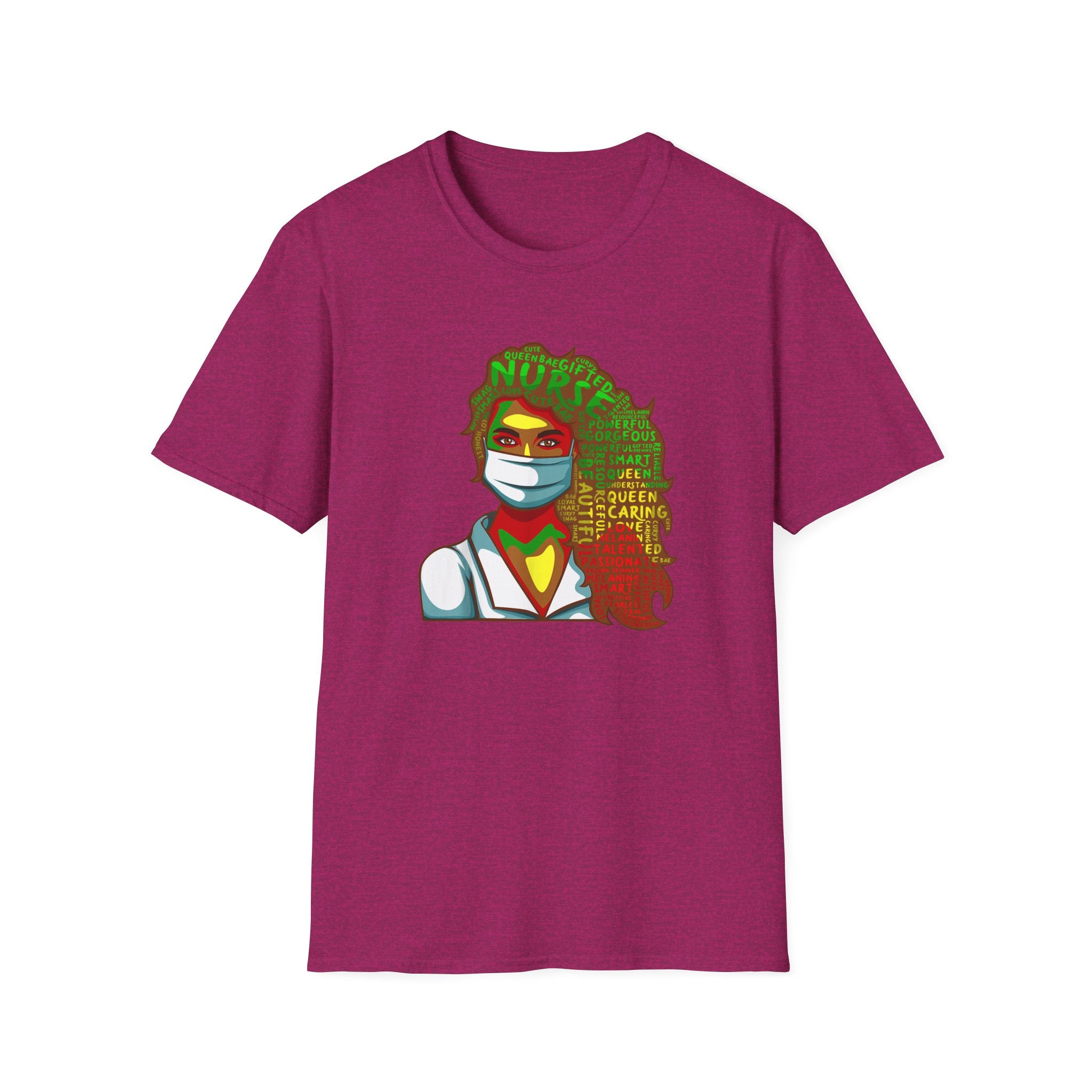 Nurse Queen Masked Portrait T-Shirt — Caring Hero Nurse Gift