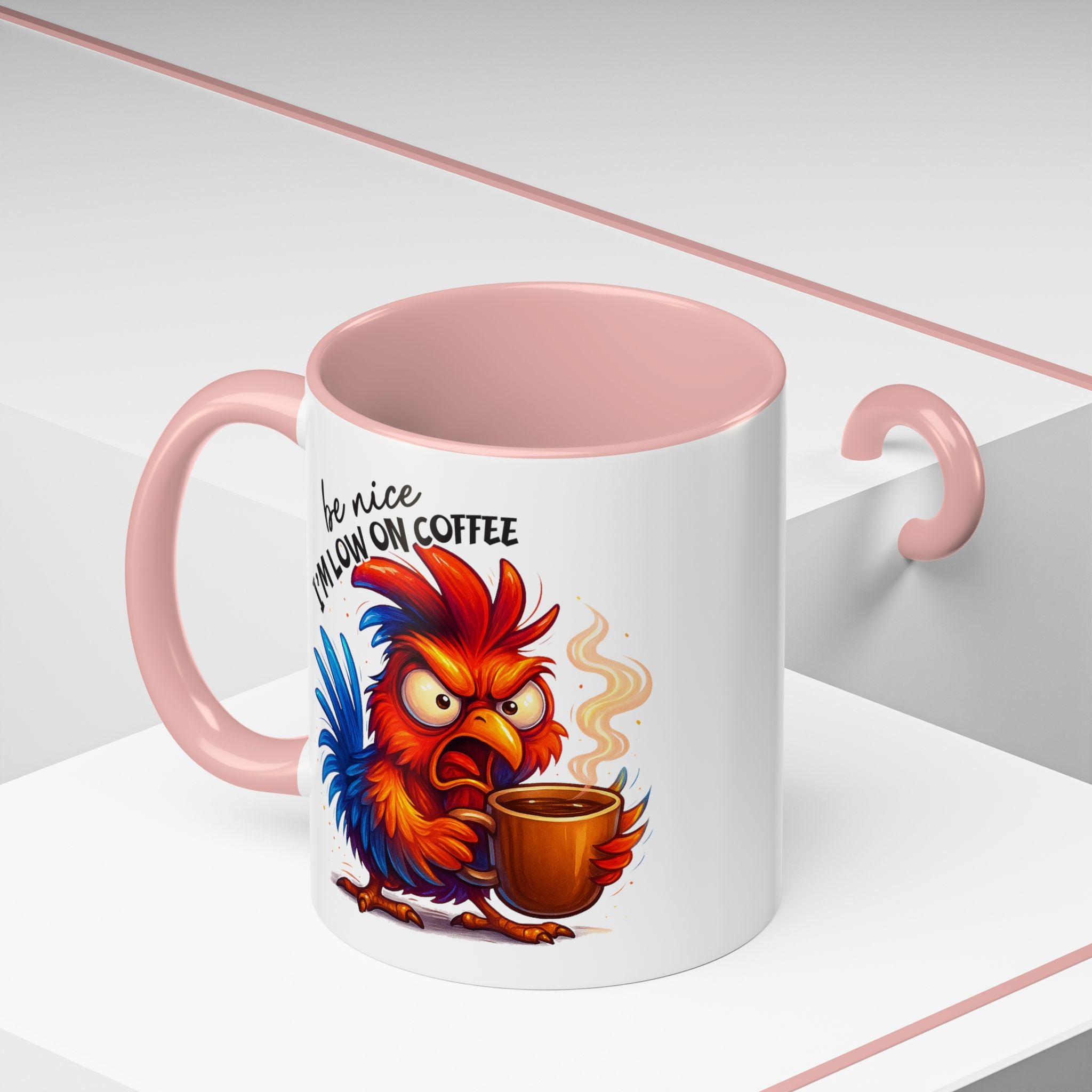 Angry Rooster 'Be Nice I'm Low on Coffee' Ceramic Coffee Mug (11/15oz)