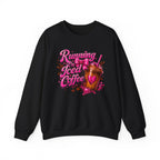 "Running On Iced Coffee" Graphic Cozy Coffee Lover — Pullover Crewneck Sweatshirt