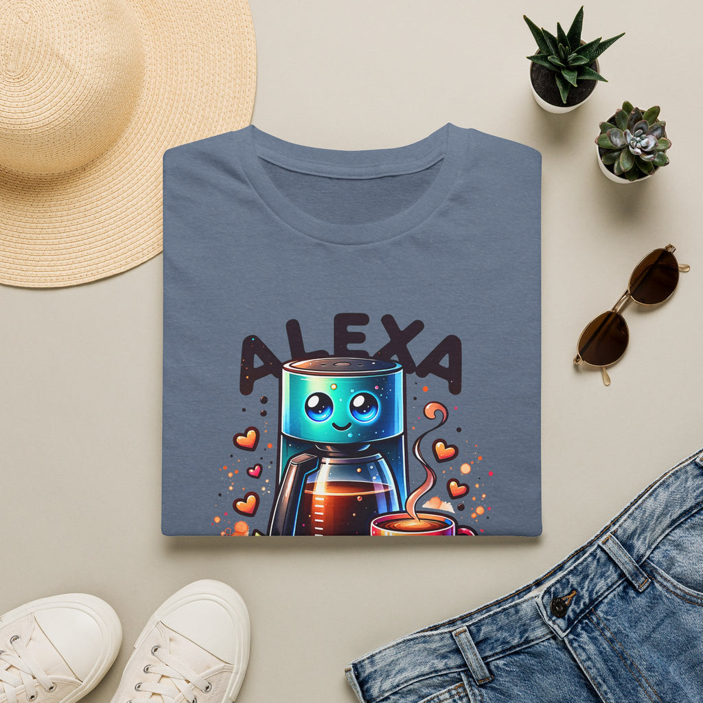 Alexa Coffee Robot T‑Shirt — Cute Brew Me Coffee Tee for Coffee Lovers