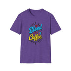 Coffee T-Shirt — "My Blood Type Is Coffee" Graphic Tee