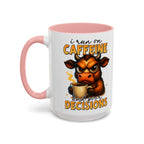 "I Run on Caffeine and Poor Decisions" Funny Cow Gift (11/15 oz) —  Coffee Mug